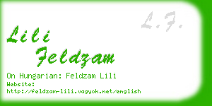 lili feldzam business card